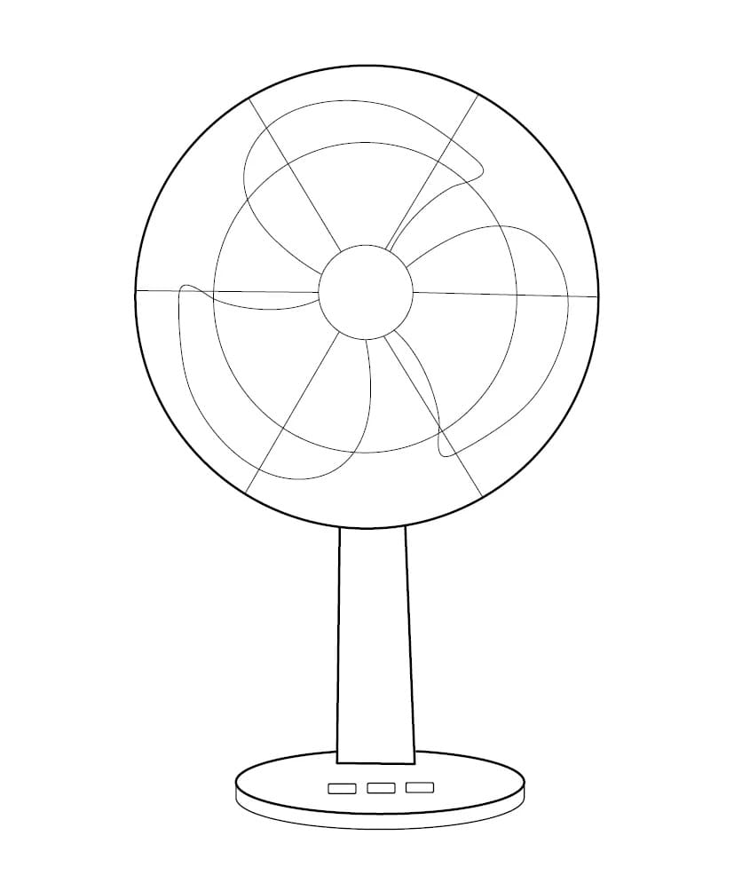 Desenho deUm Ventilador para colorir