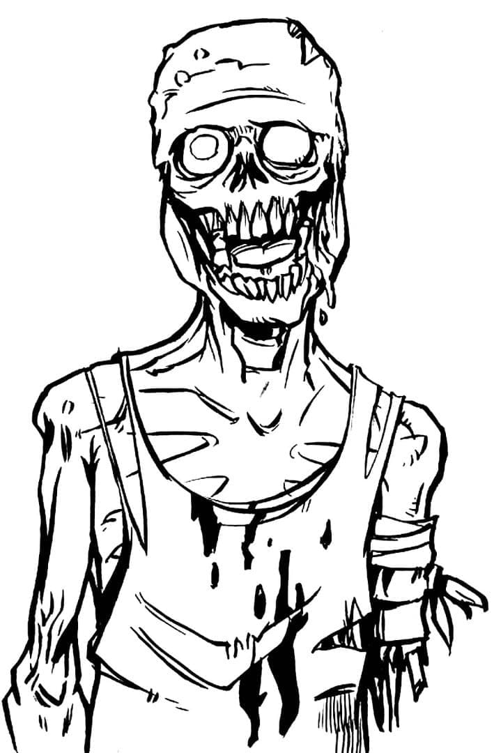 Desenho deUm Zumbi Feio para colorir