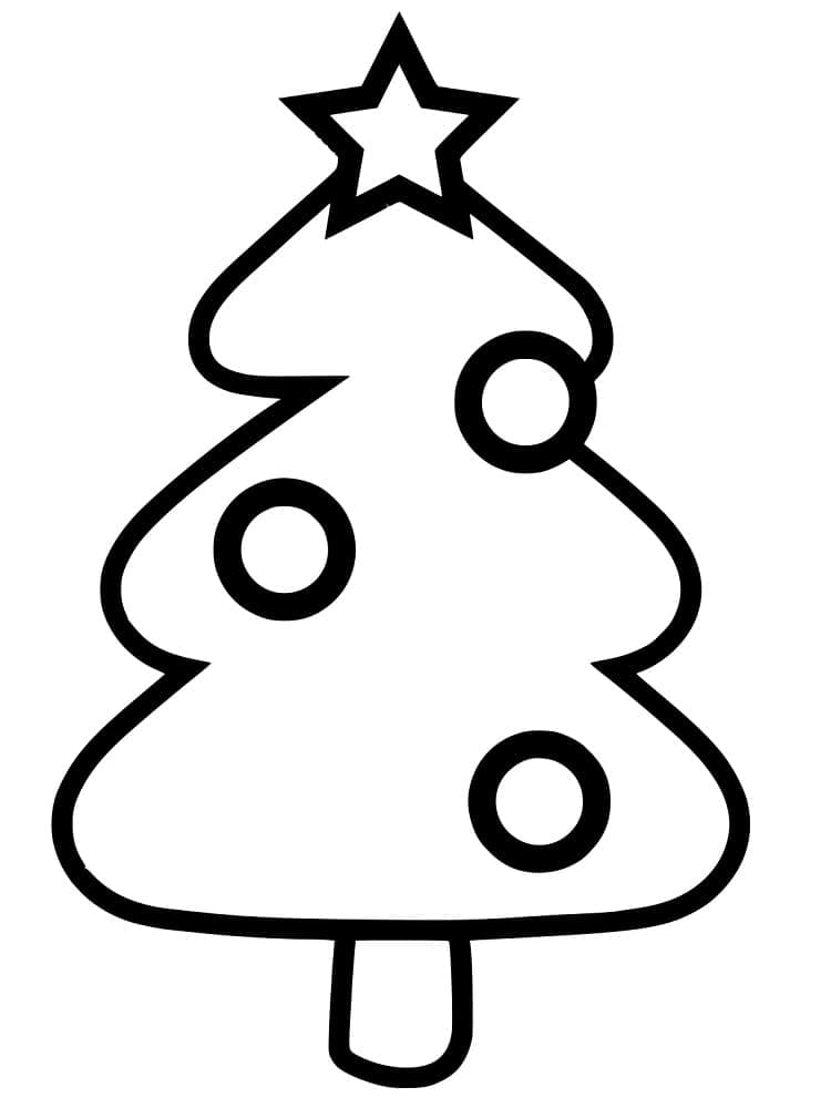 Desenho deUma Árvore de Natal Muito Simples para colorir