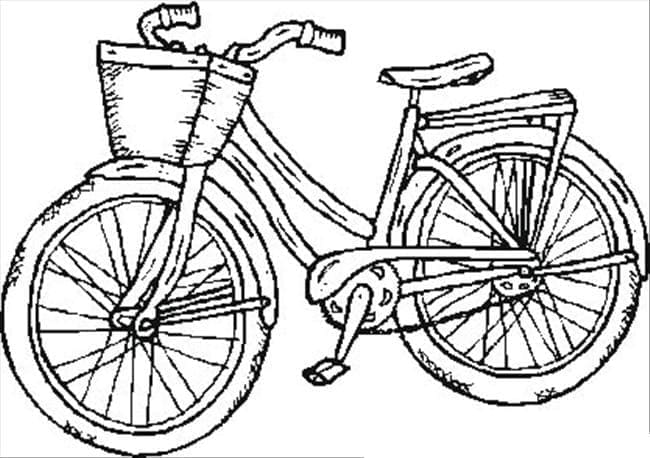 Desenho deUma Bela Bicicleta para colorir