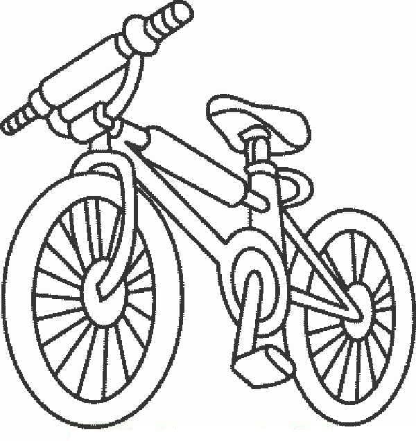 Desenho deUma Bicicleta Básica para colorir