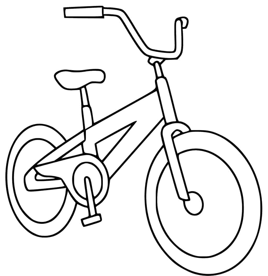 Desenho deUma Bicicleta Fácil para colorir