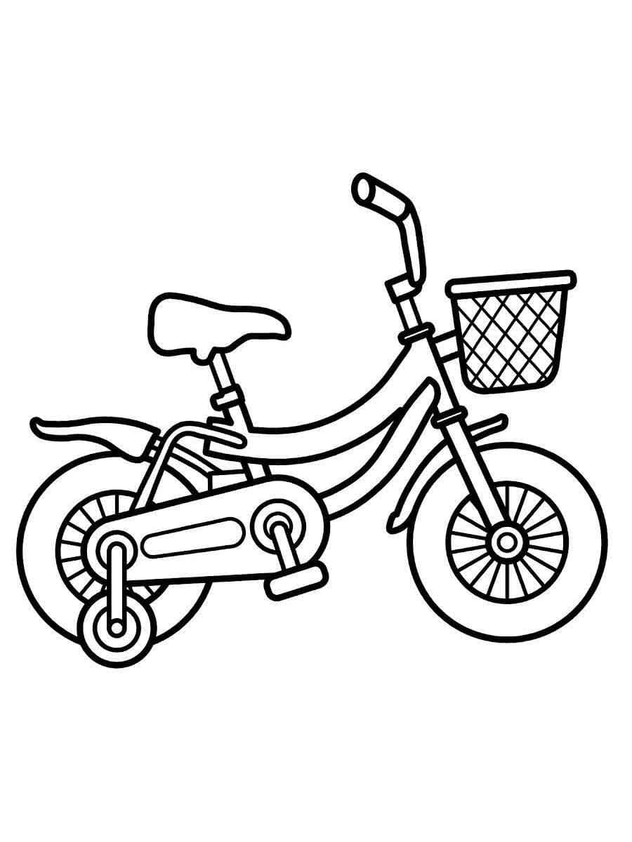 Desenho deUma Bicicleta Infantil Fofa para colorir