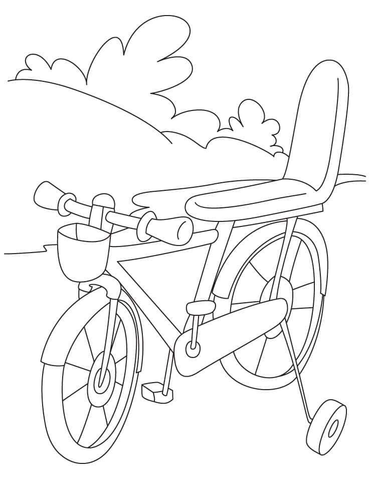 Desenho deUma Bicicleta Infantil para colorir