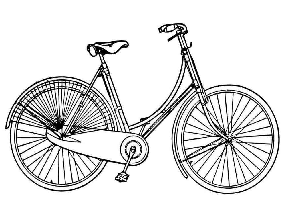 Desenho deUma Bicicleta Normal para colorir