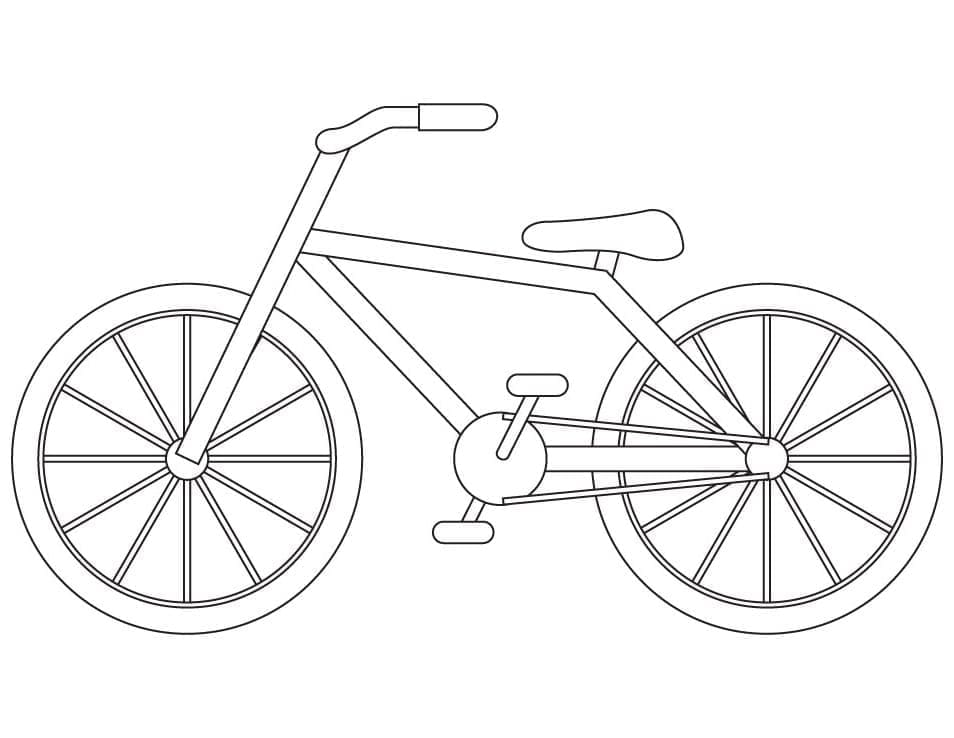 Desenho deUma Bicicleta Simples para colorir