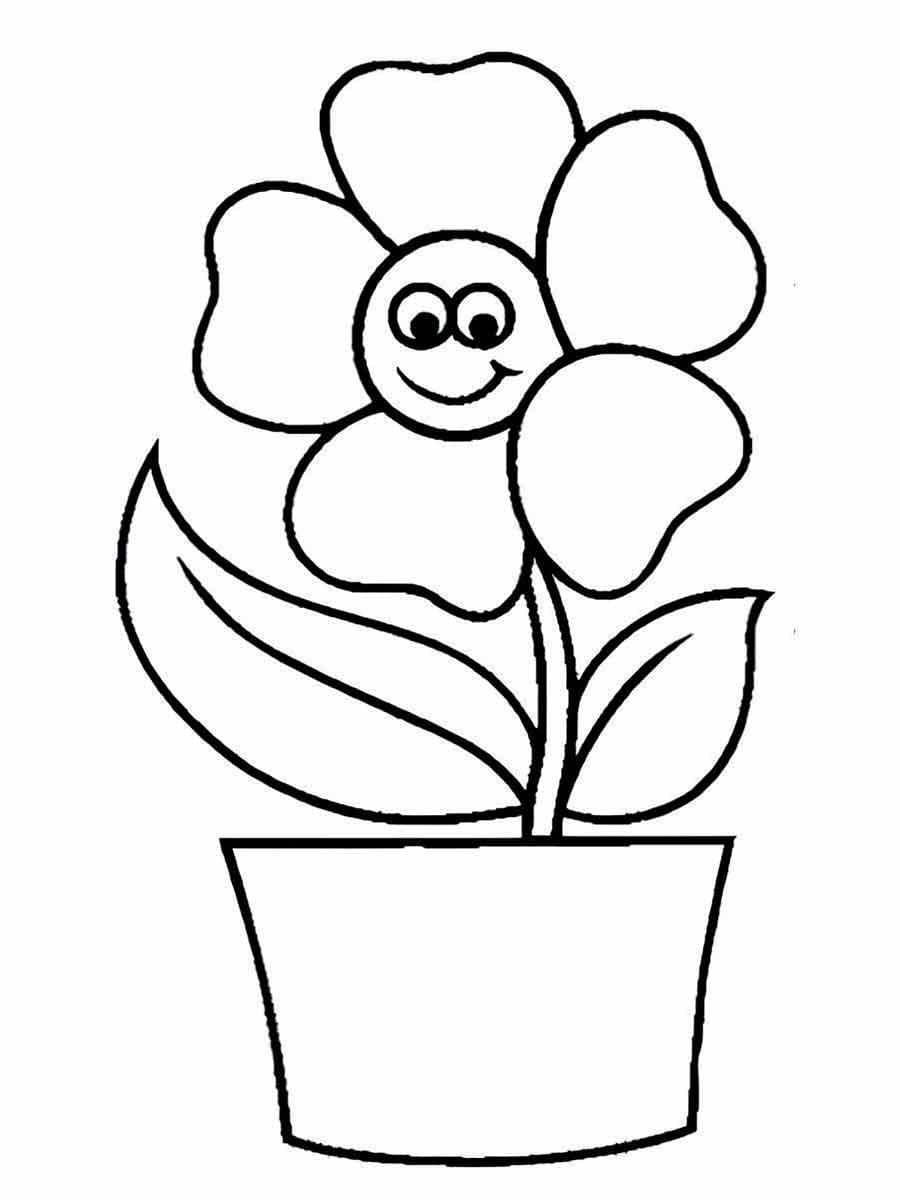 Desenho deUma Flor Fofa para colorir