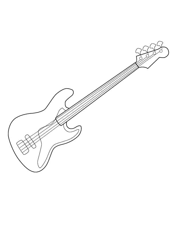 Desenho deUma Guitarra Elétrica para colorir