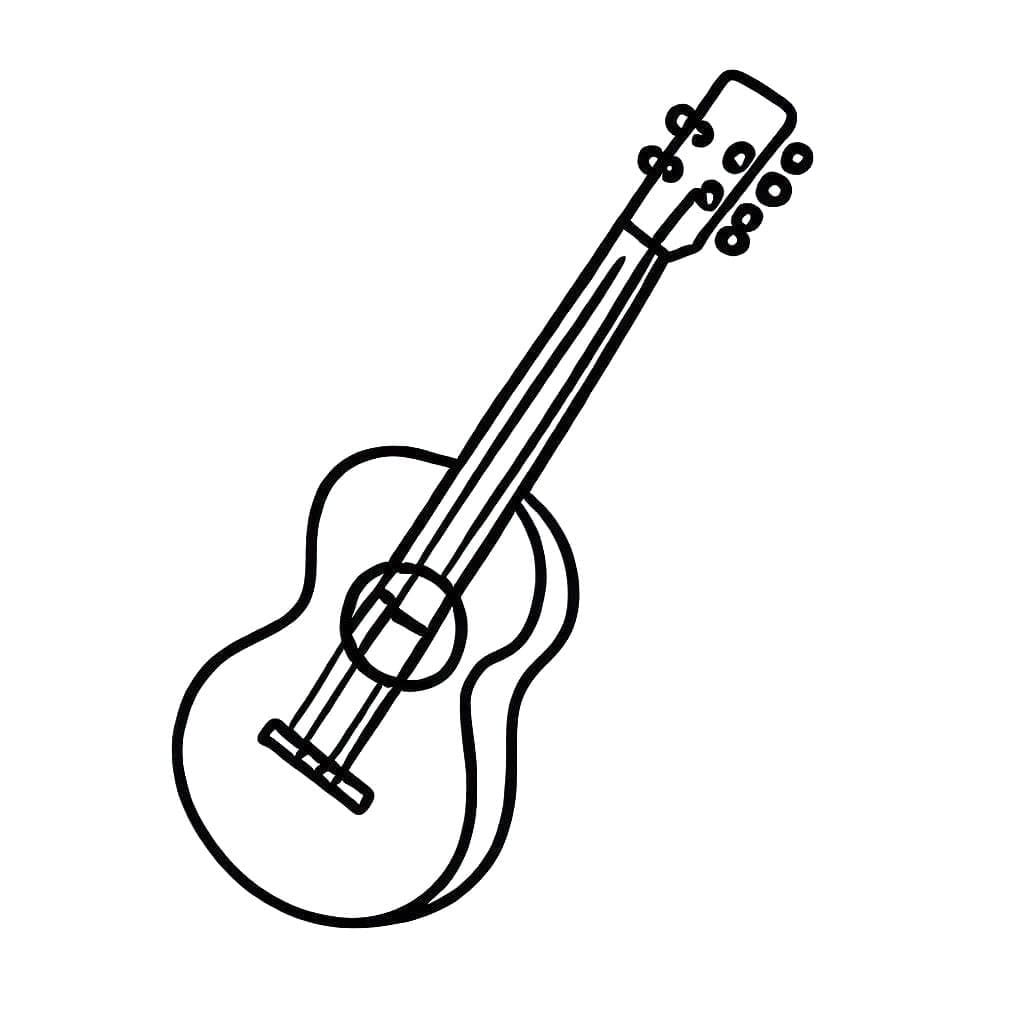 Desenho deUma Guitarra para colorir