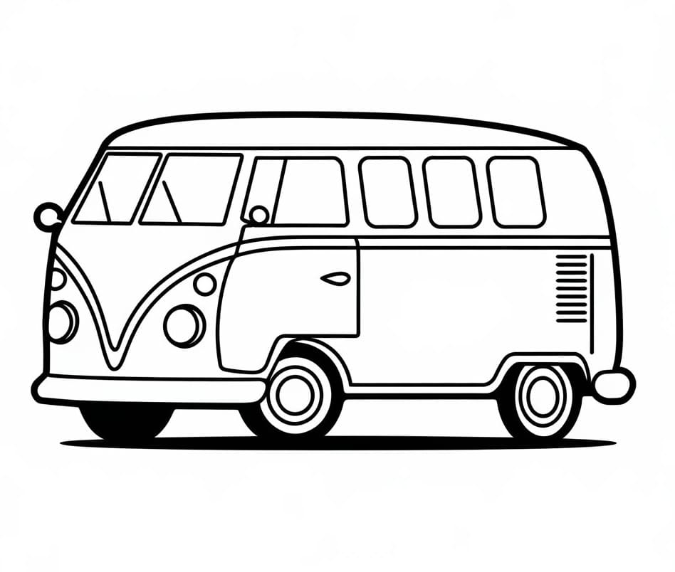 Desenhos de Kombi para colorir