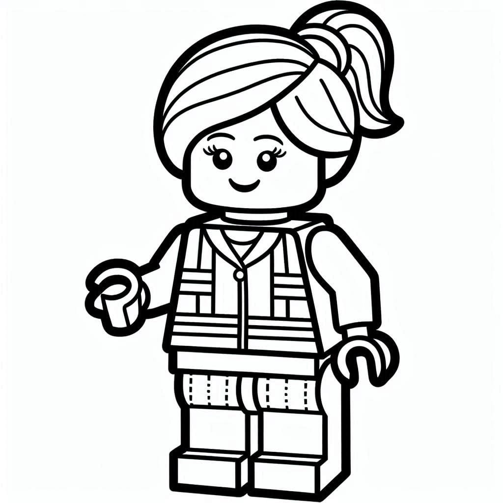 Desenho de Uma Menina Lego para colorir