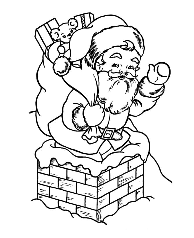 Desenho deUma Papai Noel para colorir