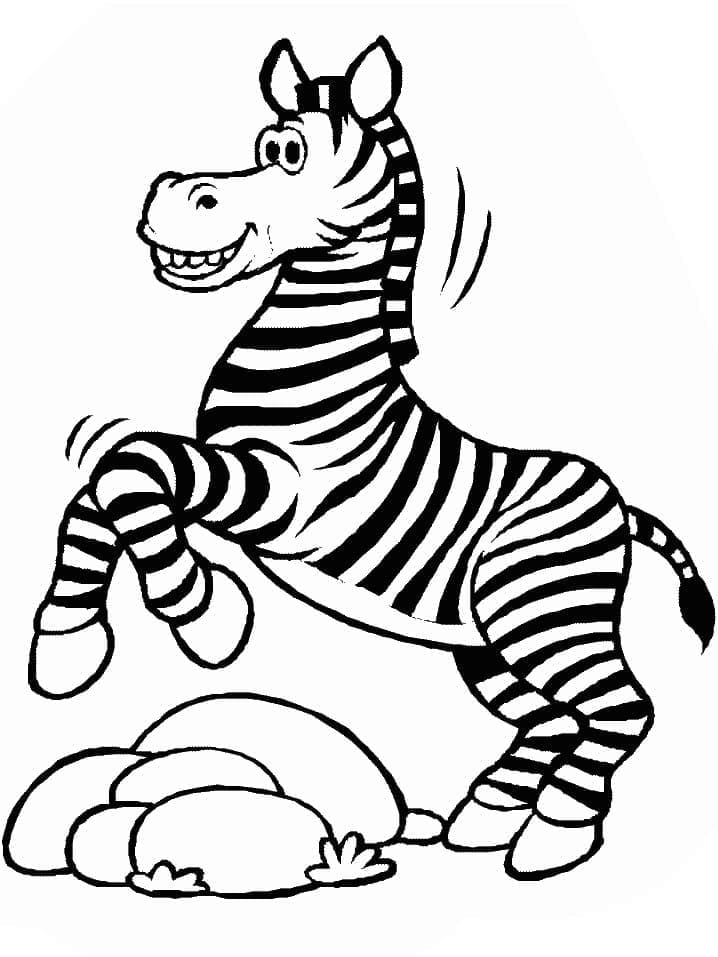 Desenho deUma Zebra muito Engraçada para colorir