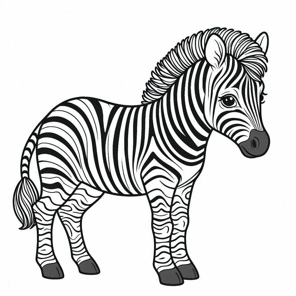 Desenho deUma Zebra muito Linda para colorir