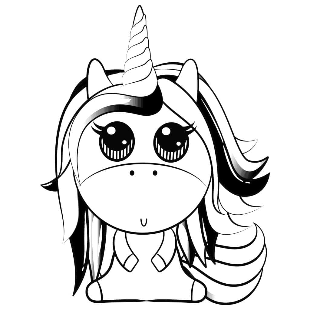 Desenho deUnicornio Bebe Grátis Para Crianças para colorir