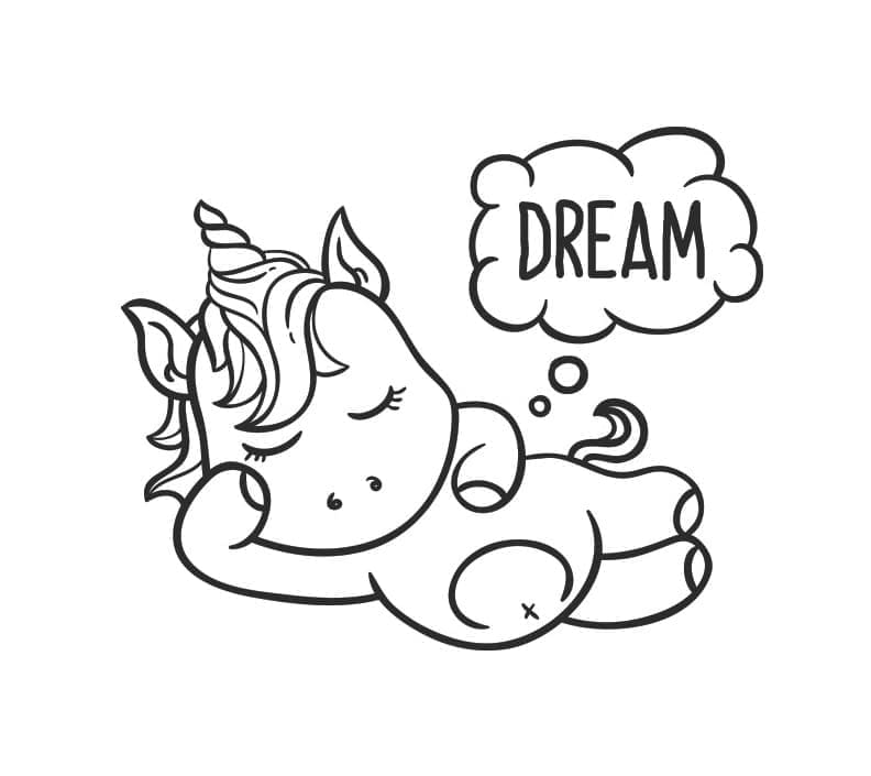 Desenho deUnicornio Bebe Grátis para colorir