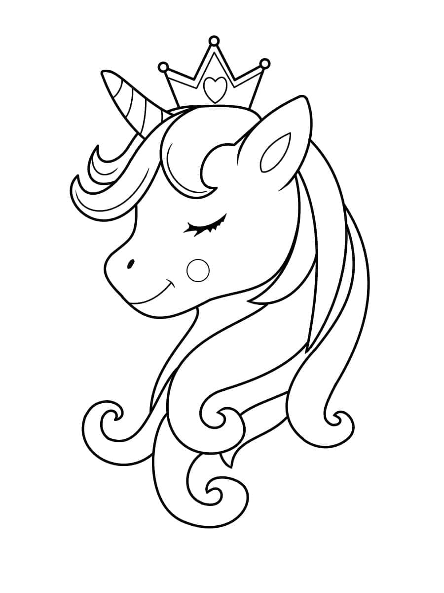 Desenho deUnicornio Bebe Imprimível para colorir