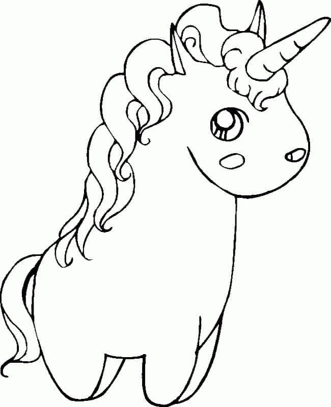 Desenho deUnicornio Bebe Para Crianças de 2 Ano para colorir