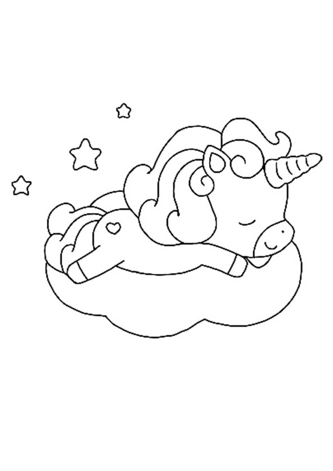 Desenho deUnicornio Bebe Para Crianças de 3 Ano para colorir