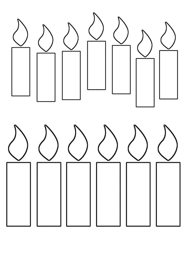 Desenho deVelas Fáceis para colorir