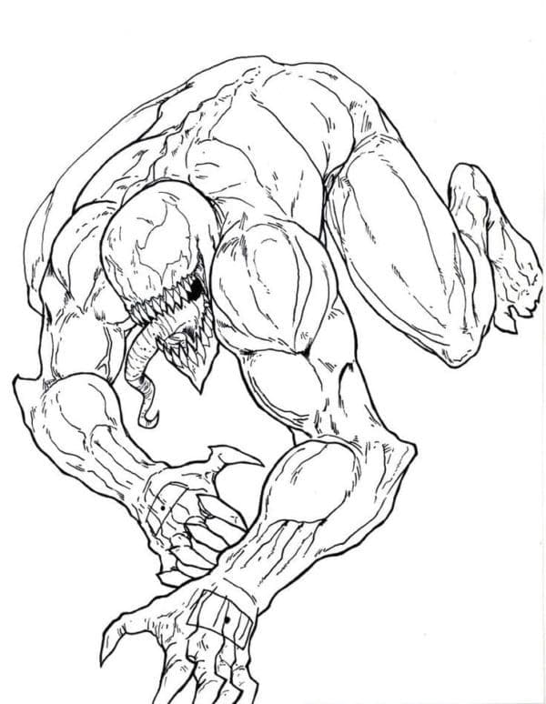 Desenho deVenom Assustador para colorir