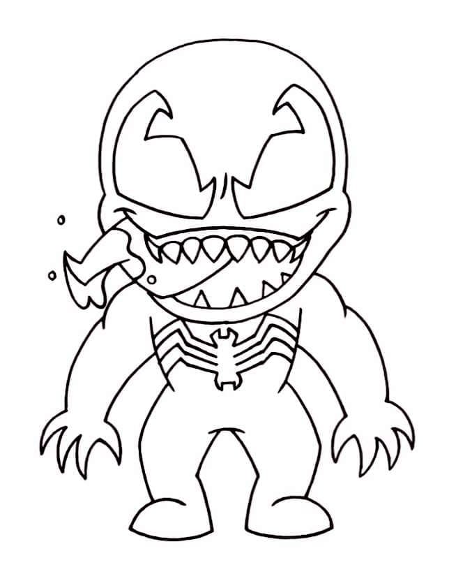 Desenho deVenom Fofo para colorir