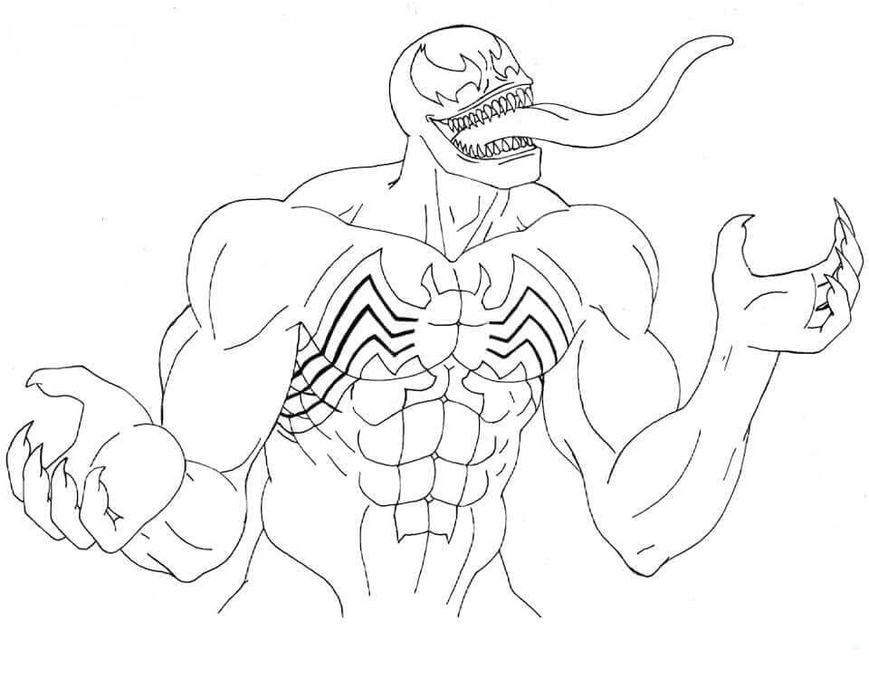 Desenho deVenom Forte para colorir