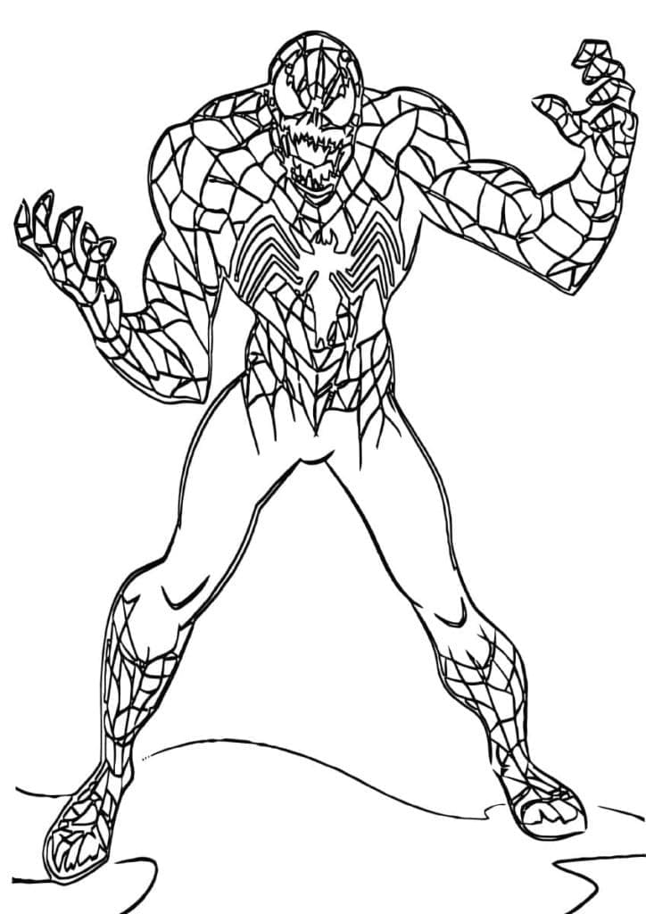 Desenho deVenom Homem Aranha para colorir