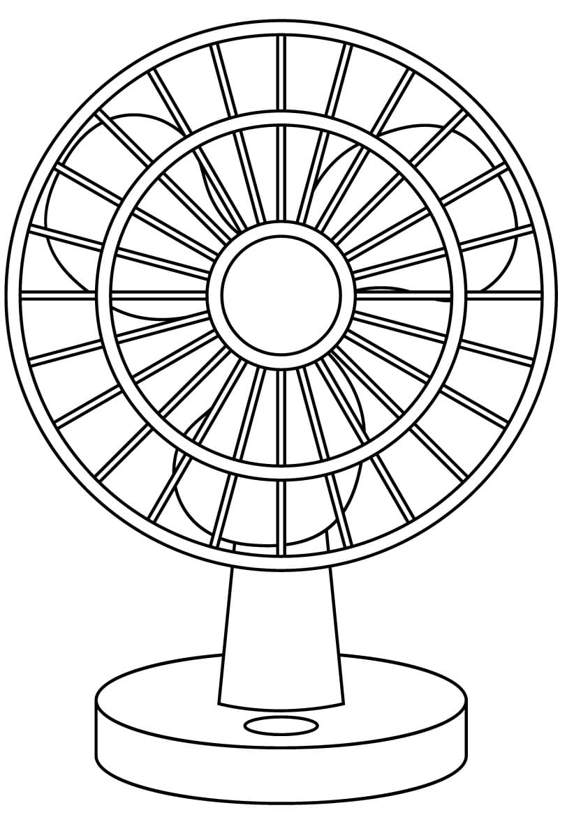 Desenho deVentilador Grátis para colorir