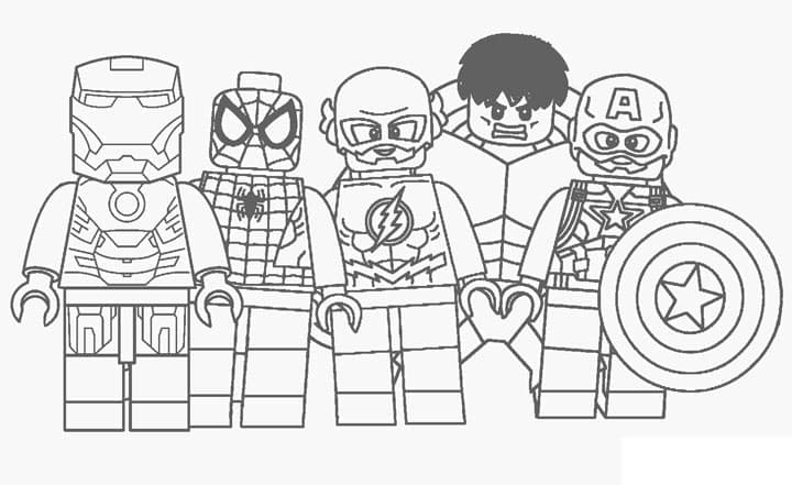 Desenho deVingadores Lego para colorir