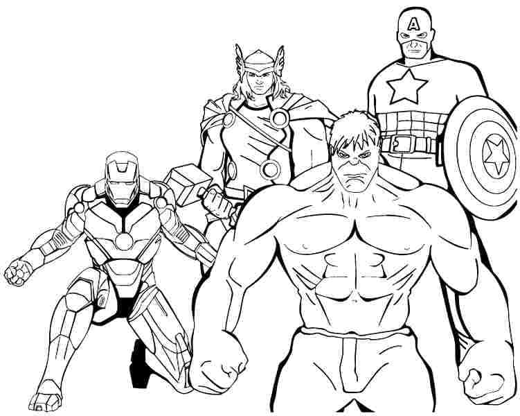 Desenho deVingadores de Marvel Comics para colorir