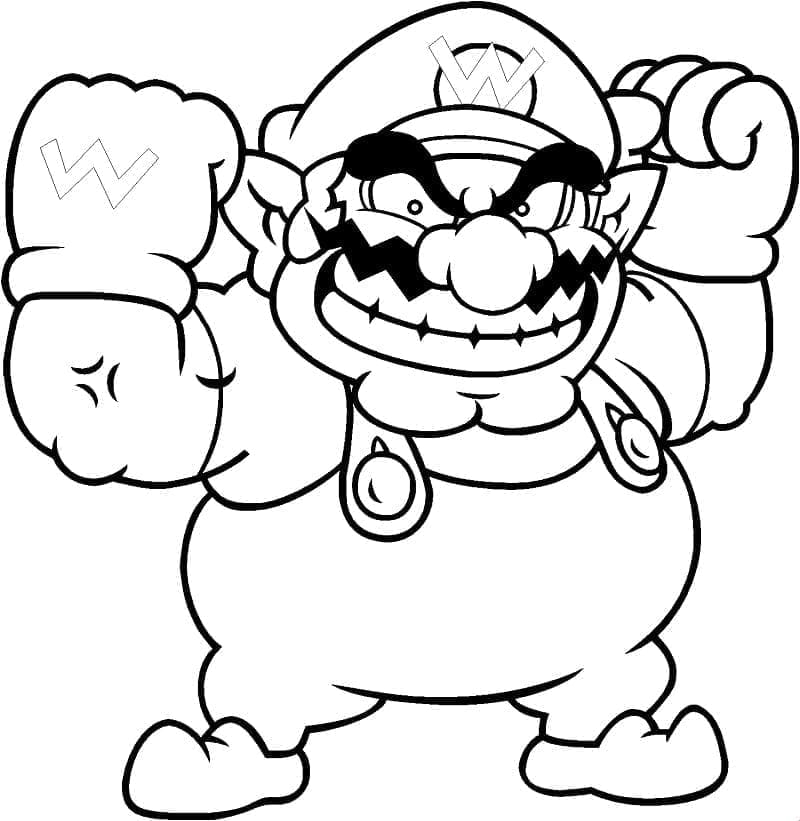 Desenho deWario Forte para colorir