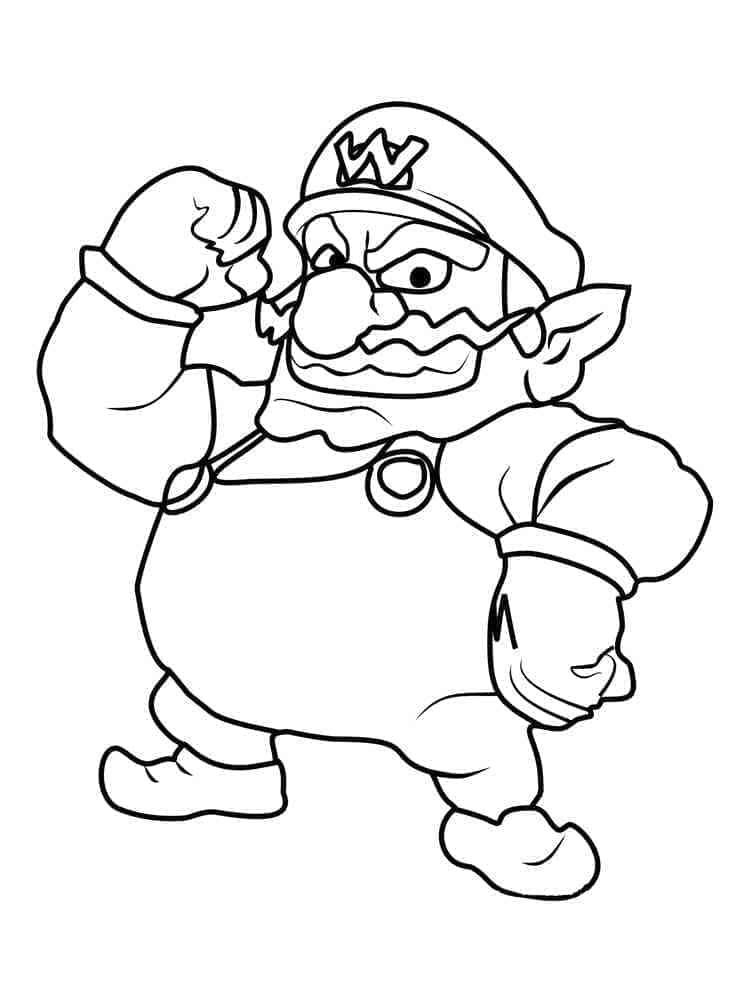 Desenho deWario Grátis para colorir