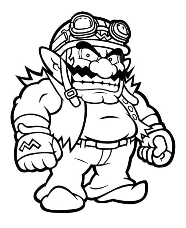 Desenho deWario de Mario Bros para colorir