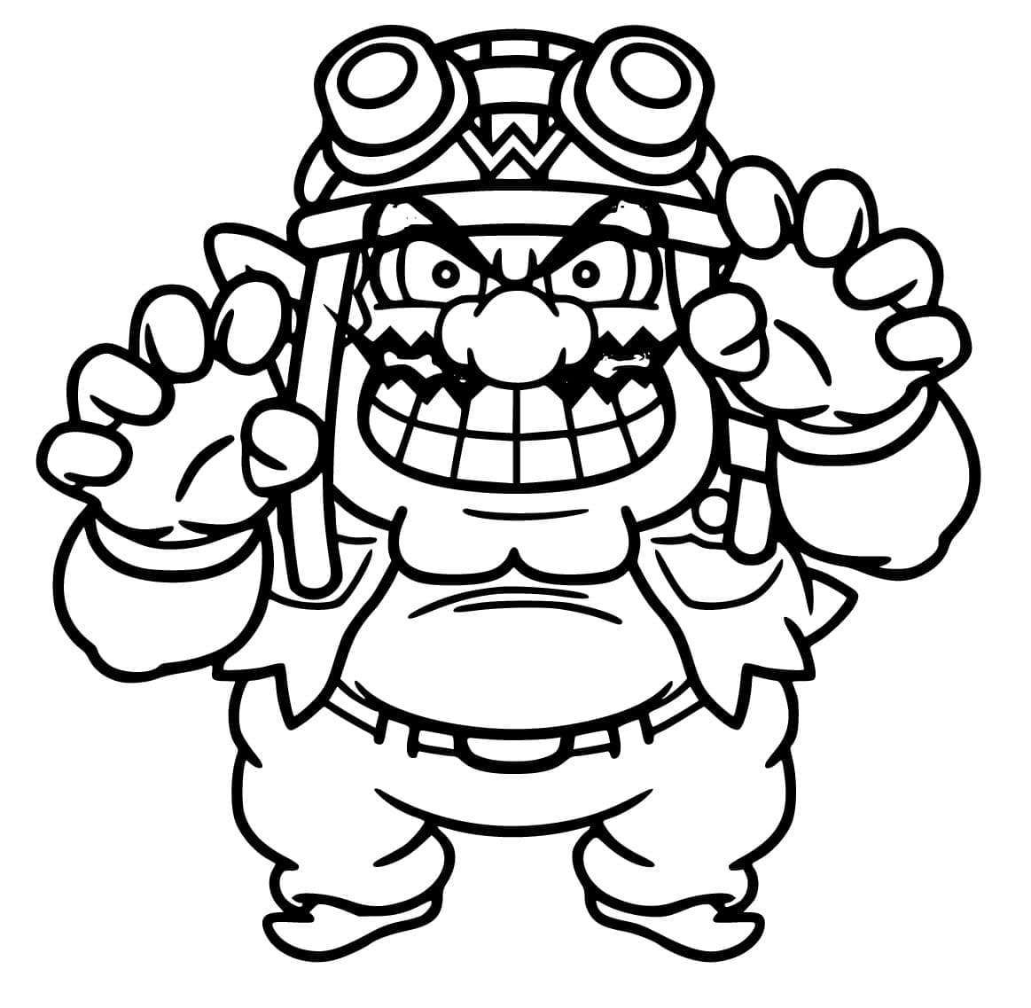 Desenho deWario muito Malvado para colorir