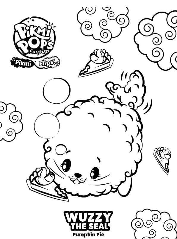 Desenho deWuzzy de Pikmi Pops para colorir