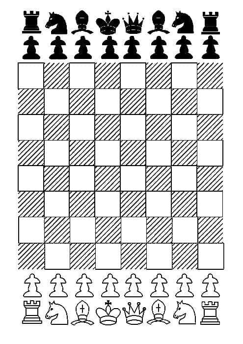 Desenho deXadrez Para Crianças para colorir