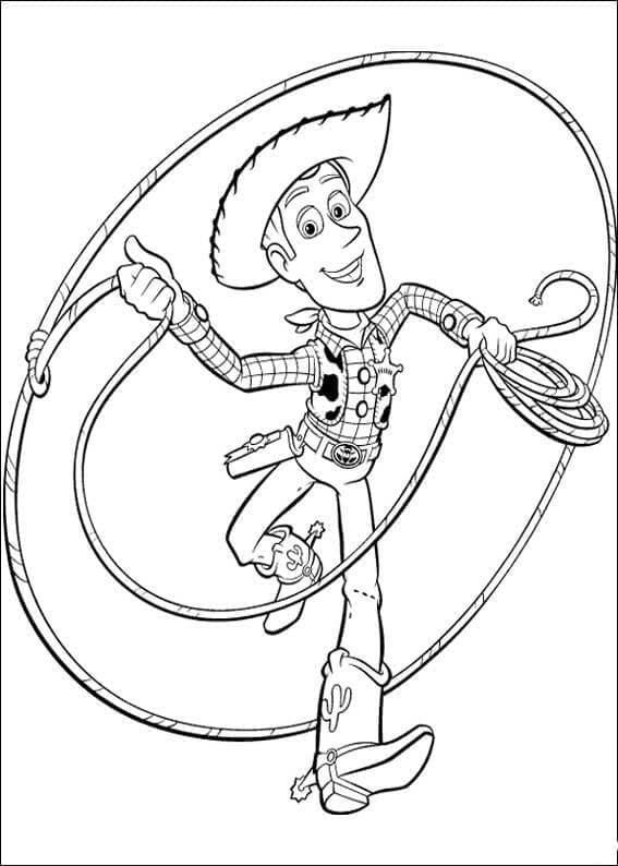 Desenho deXerife Woody de Toy Story para colorir