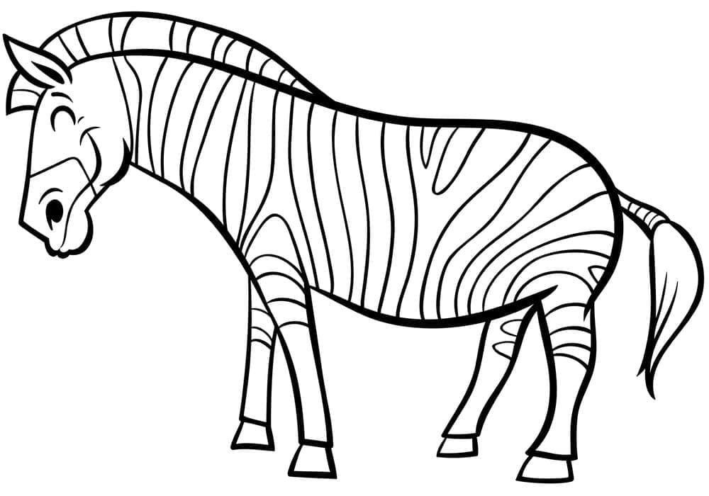 Desenho deZebra Alegre para colorir