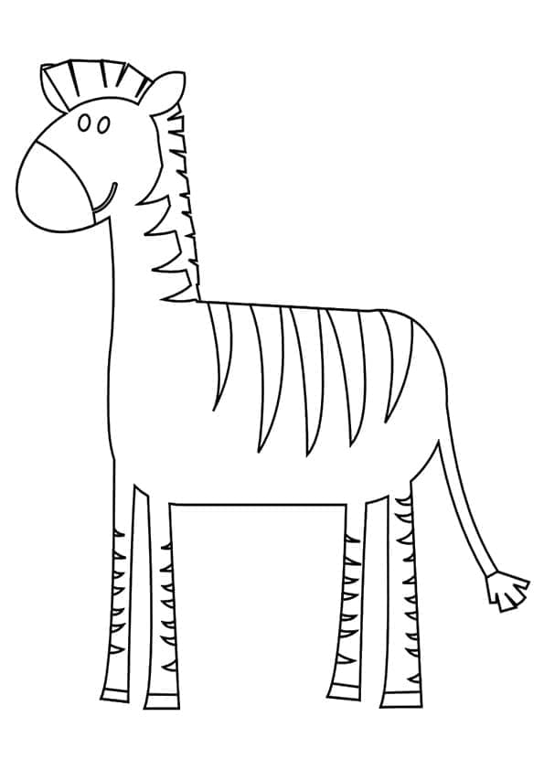 Desenho deZebra Fácil para colorir