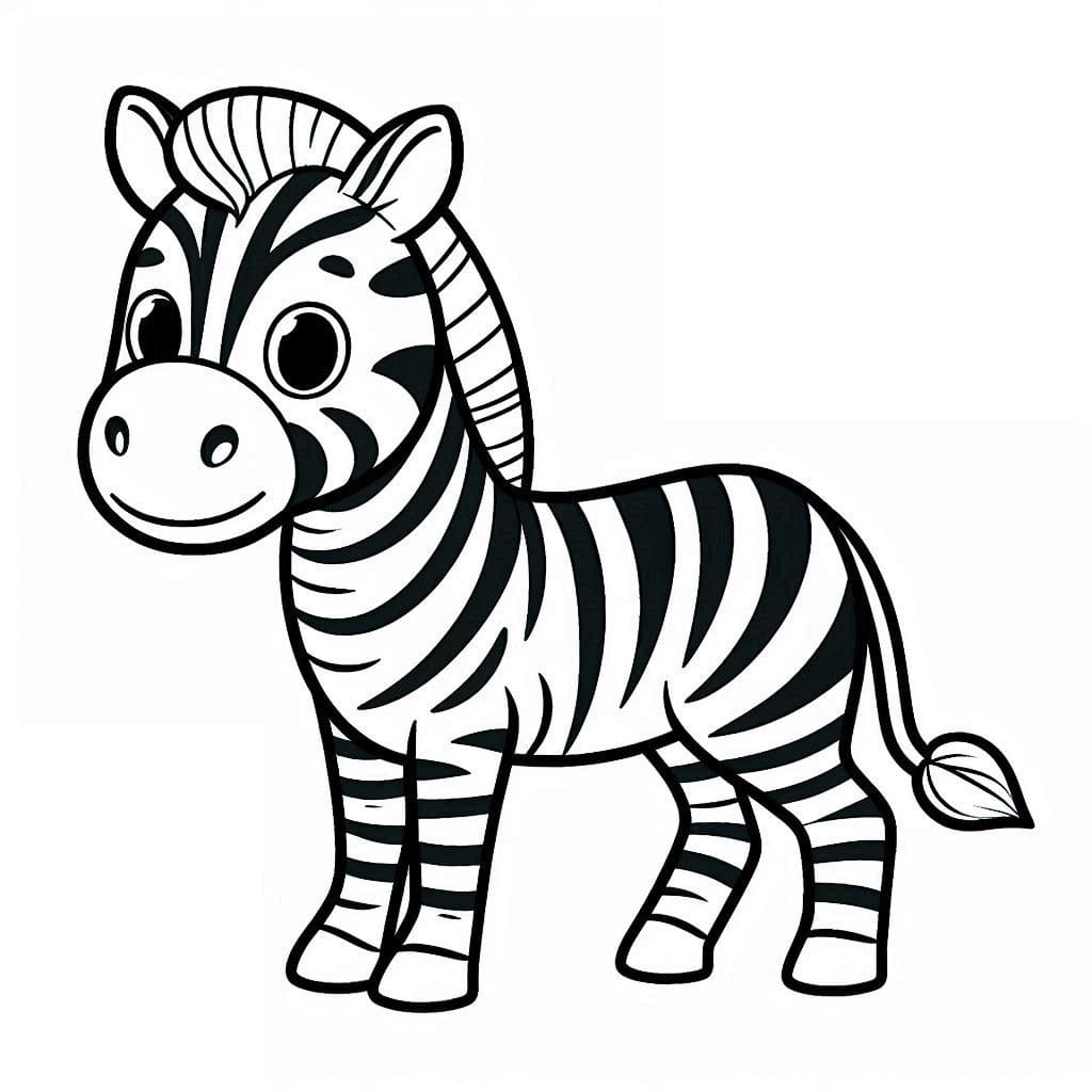 Desenho deZebra Fofa para colorir