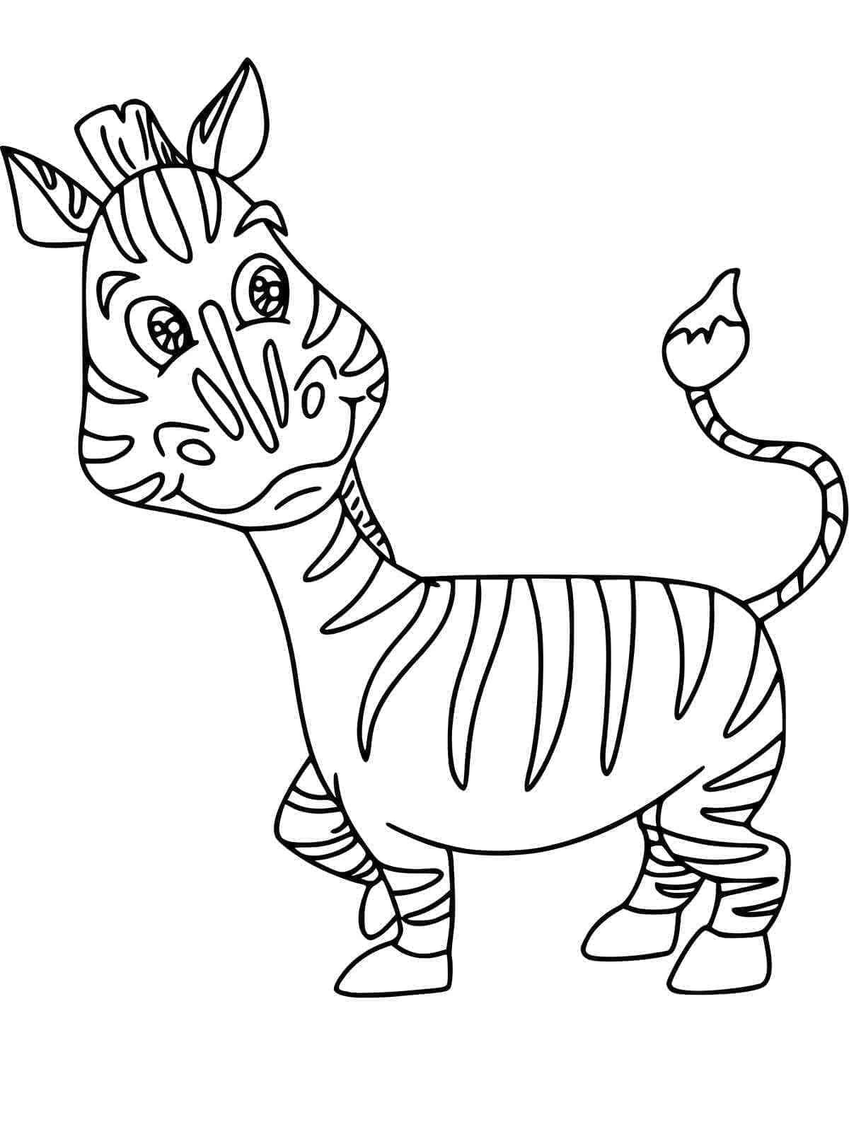 Desenho deZebra de Desenho Animado para colorir