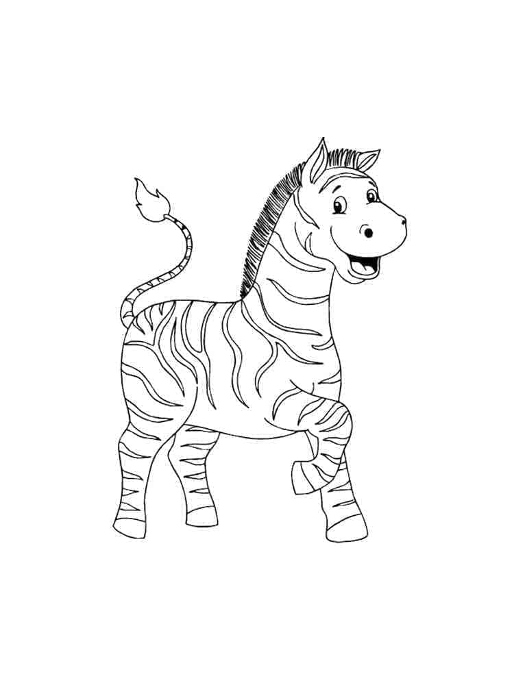 Desenho deZebra muito Engraçada para colorir