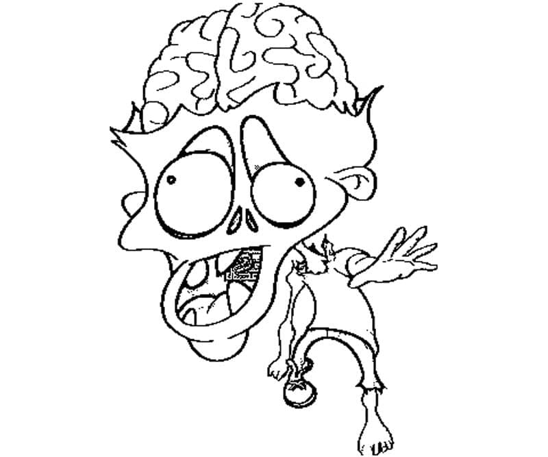 Desenho deZumbi Estúpido para colorir