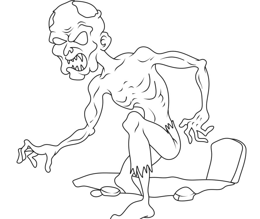 Desenho deZumbi Grátis para colorir