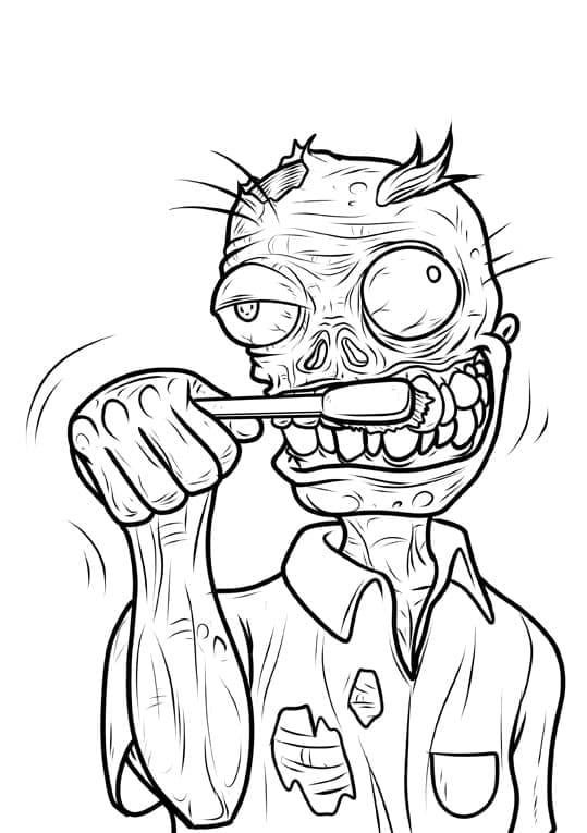 Desenho deZumbi Hilariante para colorir