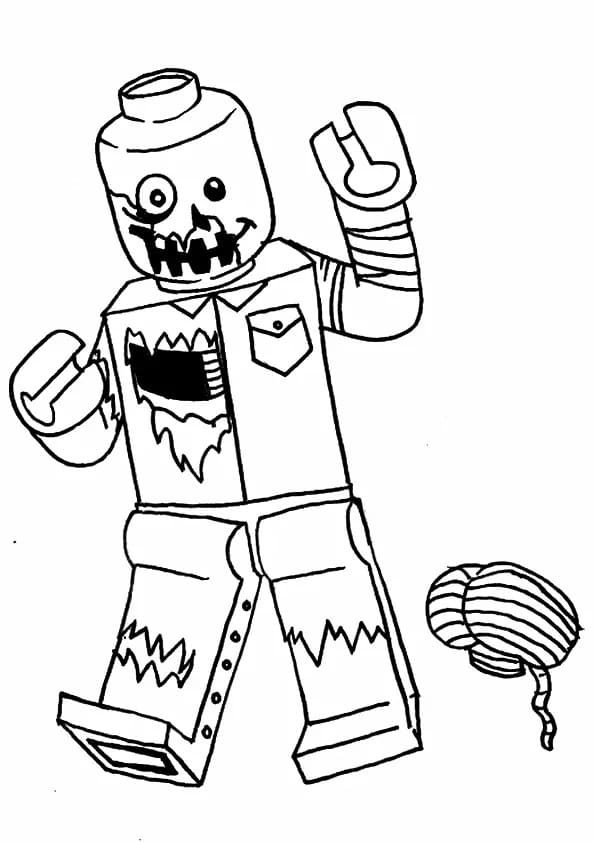 Desenho deZumbi Lego para colorir