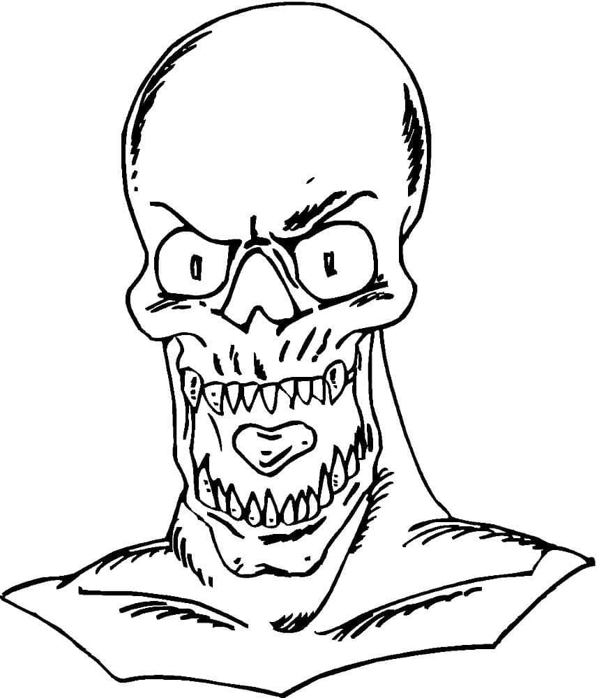 Desenho deZumbi Malvado para colorir