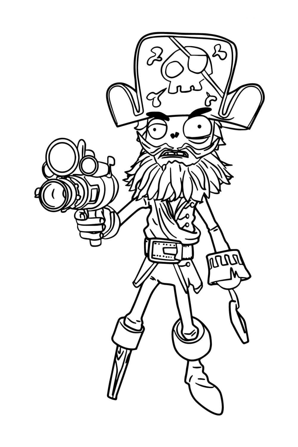 Desenho deZumbi Pirata para colorir