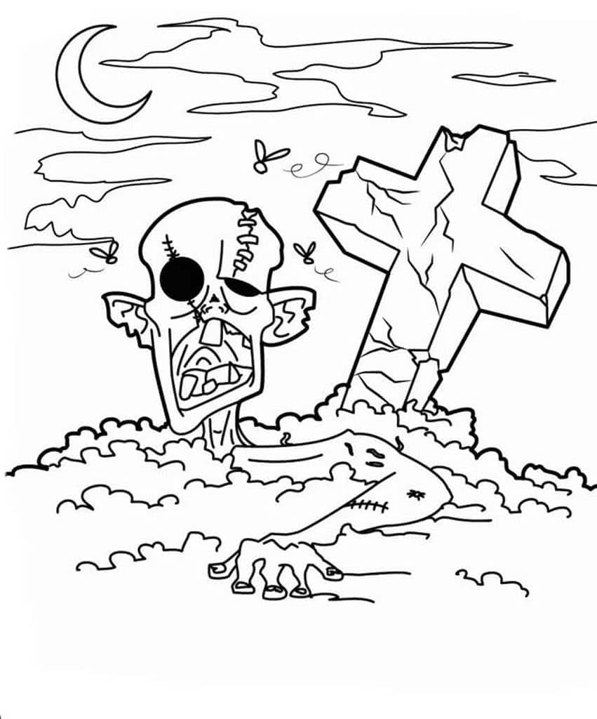 Desenho deZumbi Subindo para colorir